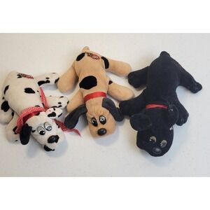 Pound Puppies Plush Dog Lot of 3 Small Multicolor Vtg 90s Bean Bag Toys